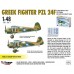 PZL P.24F GREEK FIGHTER WITH 20mm OERLIKON - 1/48 SCALE - MIRAGE HOBBY 481007